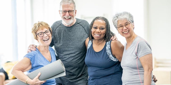 older group of people after exercising