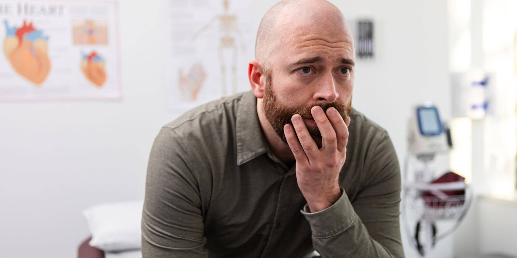 Patient nervous at doctor's office